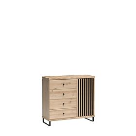Kommode CALI mit Schubladen und Lamellen C5 Artisan, Halmar