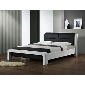 CASSANDRA 120 cm Bett weiß-schwarz (3p=1Stk)