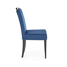 CLARION 2 Stühle schwarz / Bezug: MONOLITH 77 (dunkelblau) (1p=2Stk)