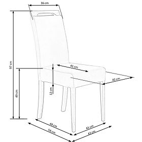 CLARION Stuhl Eiche Honig / Bezug: RIVIERA 91 (1p=2Stk)