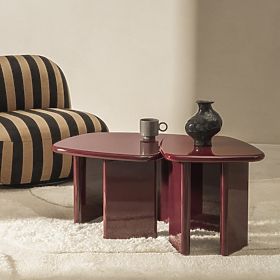 Couchtisch Barmi, Burgunder/Kirsche, glänzend