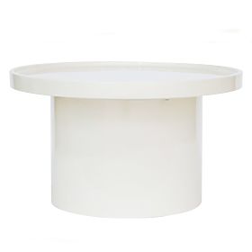 Couchtisch Chia, 70 cm, weiß, glänzend