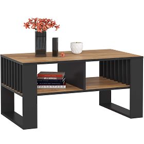 COUCHTISCH ROCKFORD EICHE CRAFT / SCHWARZ