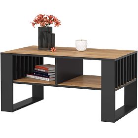 COUCHTISCH ROCKFORD EICHE CRAFT / SCHWARZ