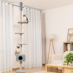 DECKEN-KRATZBAUM FÜR KATZEN GRAU P70374, Tutumi