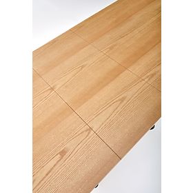 DERRICK ausziehbarer Tisch Natur Eiche / Schwarz (2p=1 Stück)