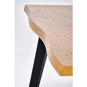 DICKSON 2 ausziehbarer Tisch 150-210/90 cm, Platte - natur, Beine - schwarz (2p=1Stk)
