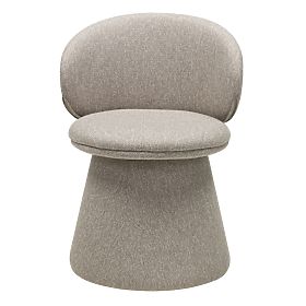 Drehstuhl Chamil beige-grau, abgerundet