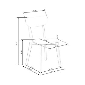 Esszimmerstuhl BUGGI - weiß, Halmar