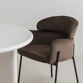 Esszimmerstuhl Granda, Schokolade/Espresso, Samt, lectus