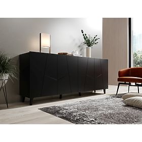 ETNA Kommode Schwarz matt / Schwarz matt, Halmar