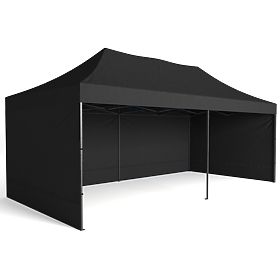 Express Geschäftspavillon - 3x6 m - schwarz