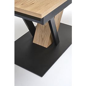 Ausziehtisch FANIS, Natur / Schwarz, Halmar