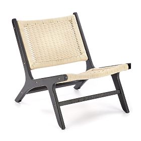 FODEN Relaxsessel, schwarz / natur (1p=1 Stk.)