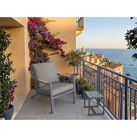 Garten-Aluminiumstuhl MISTERIOSO bequemer Sitz