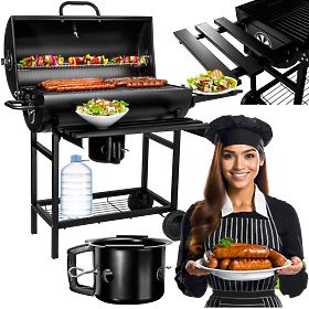 Garten Holzkohlegrill 2 Roste Aschekasten BAREL