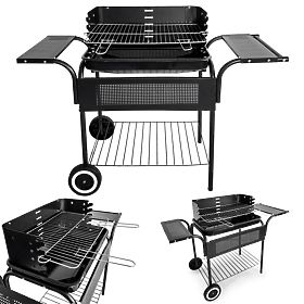 Gartengrill Metallregale Rosthöhenverstellung Räder, MultiGarden
