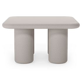 Gartentisch Vibonis 70 cm, quadratisch, zementfarben, hellbeige