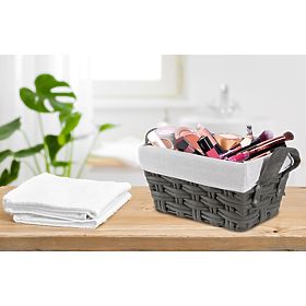 Geflochtener Korb TIANA graphit 30x20x15 cm