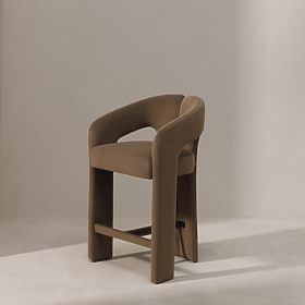 Gepolsterter Barhocker Castelo Mocha
