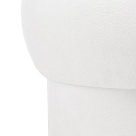 Gepolsterter Pouf Bloop, rund, weiß