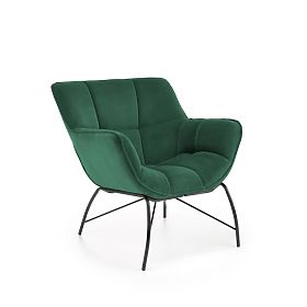 Gepolsterter Sessel BELTON – Flaschengrün