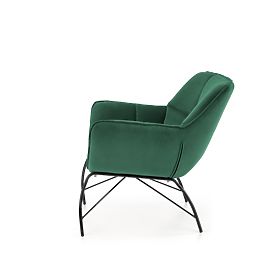 Gepolsterter Sessel BELTON – Flaschengrün