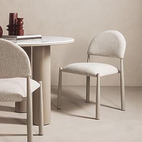 Gepolsterter Stuhl Maze beige-grau