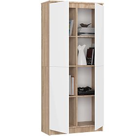 GESCHLOSSENES REGAL R80 2D 8P CLP EICHE SONOMA / WEISS