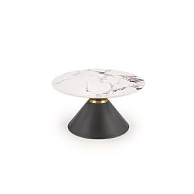 GORETTI Couchtisch weißer Marmor / schwarz (2p=1ks), Halmar