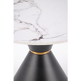 GORETTI_S Couchtisch weißer Marmor / schwarz (2p=1Stk), Halmar