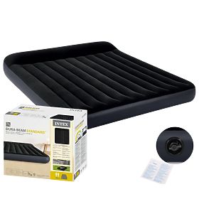 Große aufblasbare Matratze für zwei 203x183x25 cm Bett mit Rückenlehne INTEX 64144