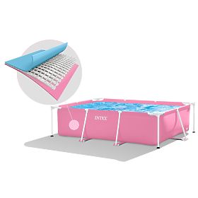 Großer rechteckiger Gartenpool mit Rahmen 220 x 150 cm INTEX 28266, INTEX