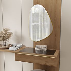 Hängespiegel im goldenen Rahmen Libia, 76x51 cm, unregelmäßige Form, lectus