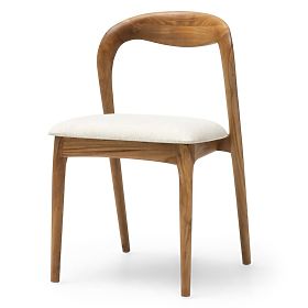 Harper Holzstuhl, abgerundet, natur/hellbeige