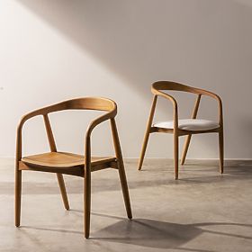 Holzstuhl Ludvika, abgerundet, natur