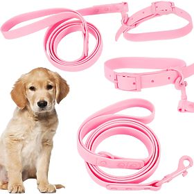 Hundeleine und Halsband PJ-072 rosa M, PuppyJoy