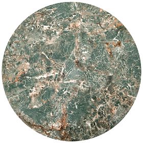 INES Set aus 2 Tischen, grüner Marmor / schwarz (1p=1set), Halmar