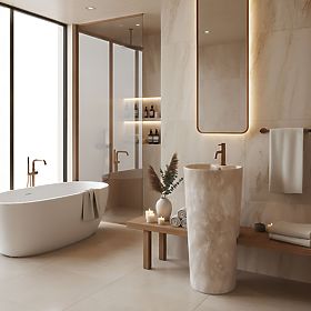 Keramisches Freistehendes Waschbecken Blanka Savana Matt