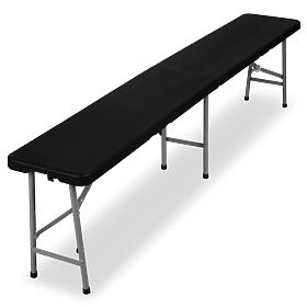 Klappbare Cateringbank 180 cm schwarz