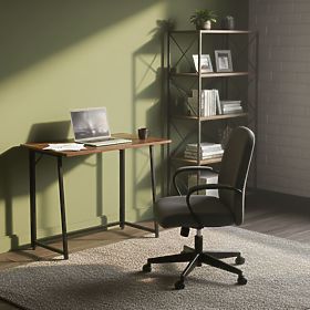 Klappbarer Computertisch 80x45 cm Laptop-Tisch Loft Dunkel Nussbaum ModernHome, MODERNHOME