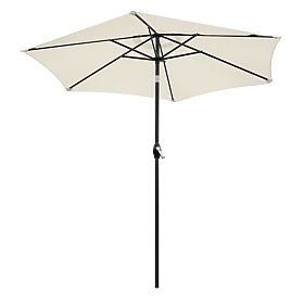 Klappbarer Garten-Balkon-Sonnenschirm verstellbar 210 cm beige