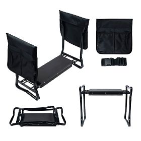 Klappbarer Kniehocker für die Gartenarbeit mit Werkzeuggürtel und 2 Organisatoren, LONGWELL INDUSTRIAL LTD