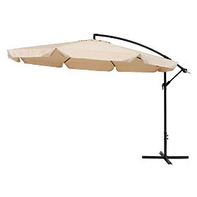 Klappbarer Sonnenschirm für die Terrasse - Beige