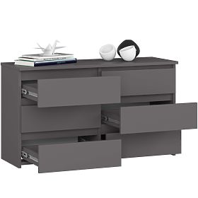 KOMMODE CL100 6SZ PK GRAU