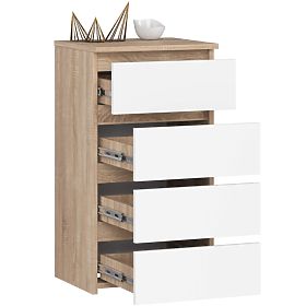 KOMMODE CL4 PK EICHE SONOMA / WEISS
