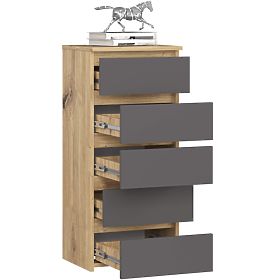 KOMMODE CL5 PK EICHE ARTISAN / GRAU