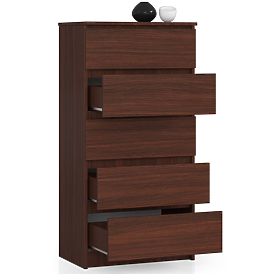 KOMMODE K 60 cm 5 SCHUBLADEN PK WENGE