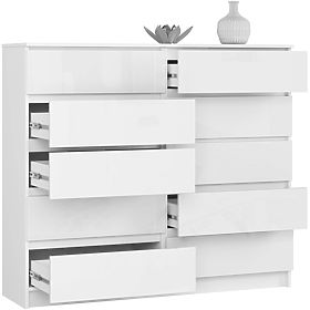 KOMMODE K140 10SZ CLP PK WEISS GLANZ