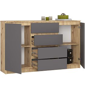 KOMMODE K160 2D 4SZ CLP PK ARTISAN / GRAU